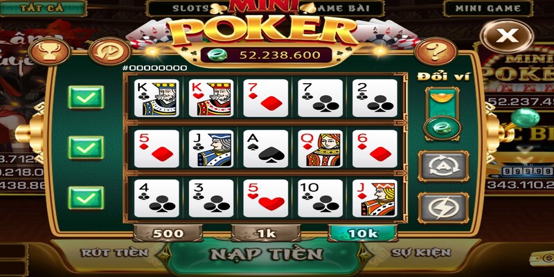 Lưu ý luật chơi Mini Poker để tránh mắc lỗi